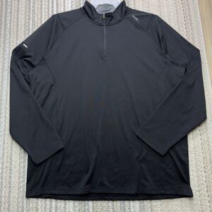 UNRL Interlock 1/4 Zip Pullover Men's 2XL XXL Black Grey Sweater Jacket Golf
